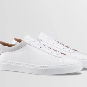 KOIO - White Capri Gray Leather/Suede Sneakers - Size 6